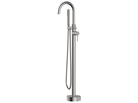 Elegant Lighting Steven Brushed Nickel Floor Mounted Roman Tub Faucet with Handshower