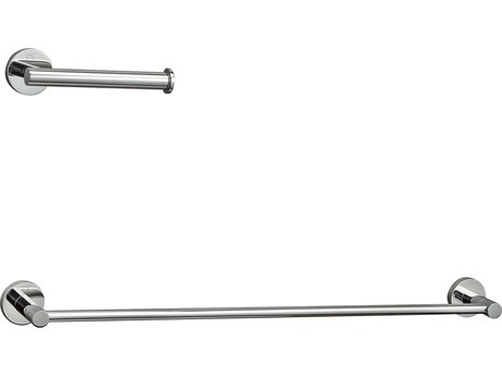 Elegant Lighting Alma Chrome 2-Piece Bathroom Hardware Set