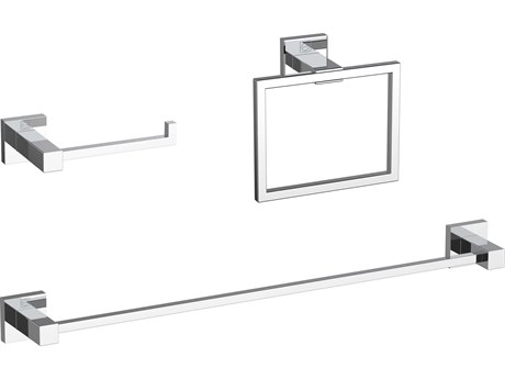 Elegant Lighting Isla Chrome 3-Piece Bathroom Hardware Set