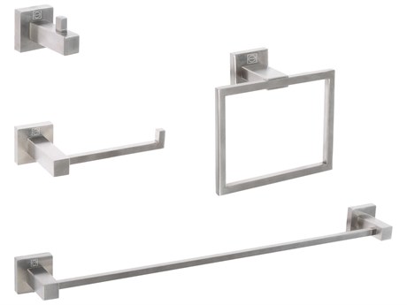 Elegant Lighting Isla Brushed Nickel 4-Piece Bathroom Hardware Set