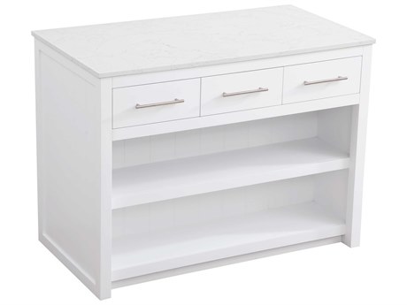 Elegant Lighting Porter Marble White Kitchen Island