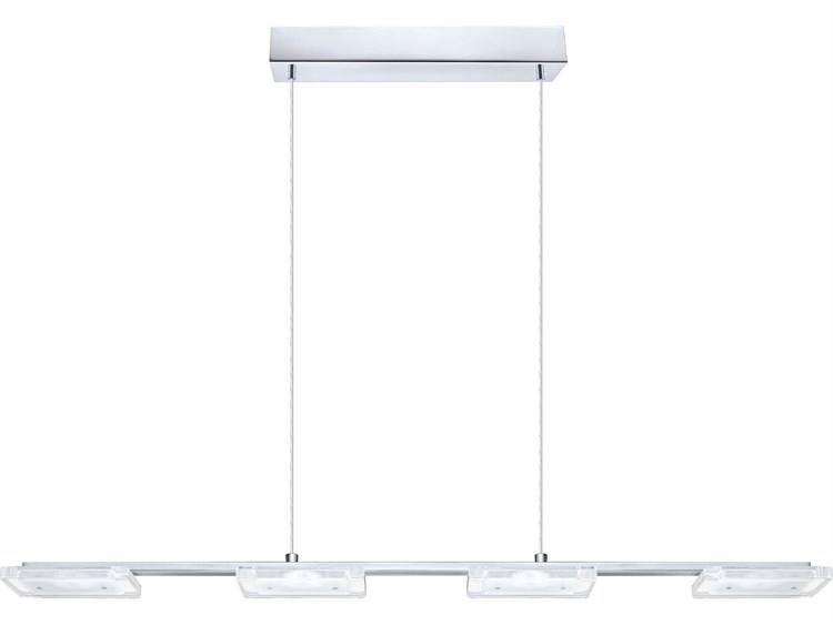 Eglo Cartama 4-Light Chrome Linear Island Pendant
