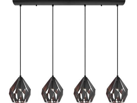 Eglo Carlton 4-Light Black Geometric Island Pendant