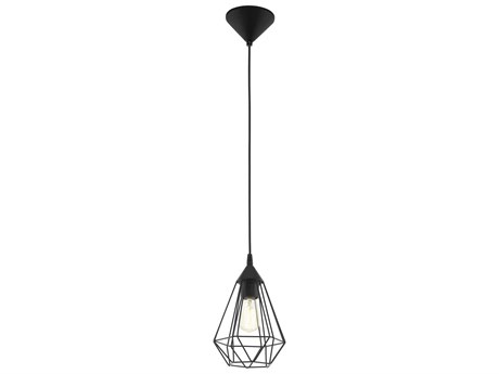 Eglo Lindell 1-Light Matte Black Mini Pendant