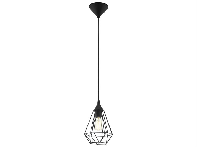 Eglo Lindell 1-Light Matte Black Mini Pendant