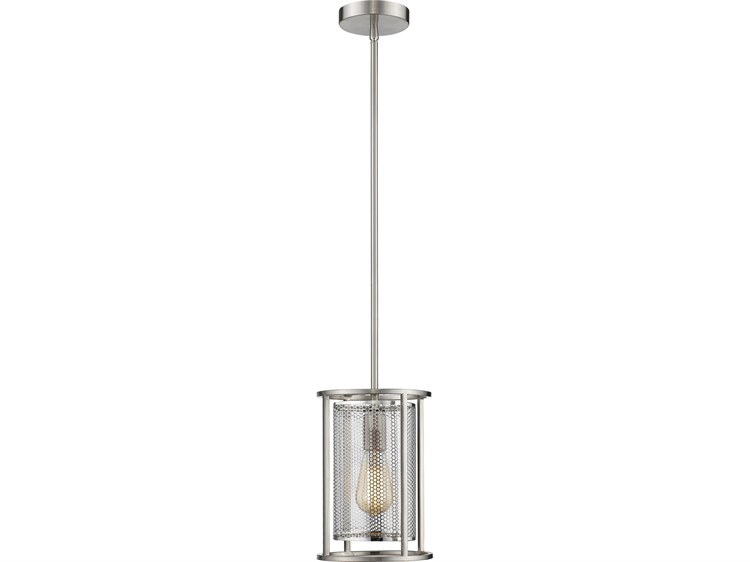 Eglo De Velde 1-Light Matte Nickel Cylinder Mini Pendant