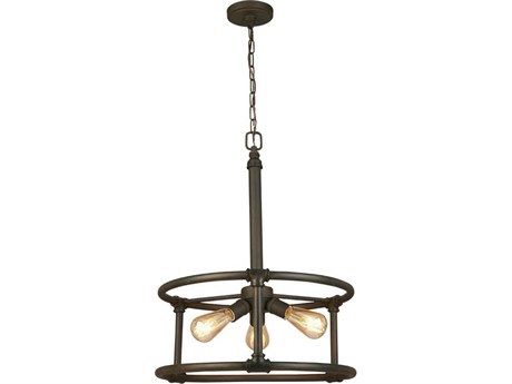 Eglo Rivertown 3-Light Rustic Bronze Pendant