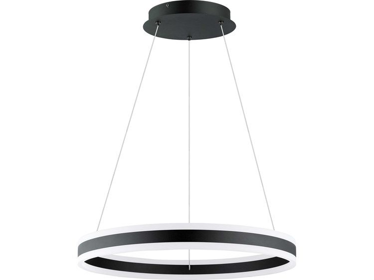 Eglo Tonarella 1-Light Black Round Pendant