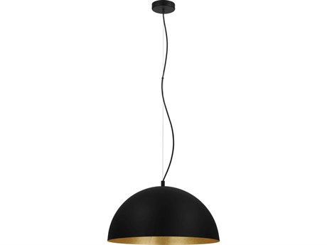Eglo Rafaelino 1-Light Black Dome Pendant