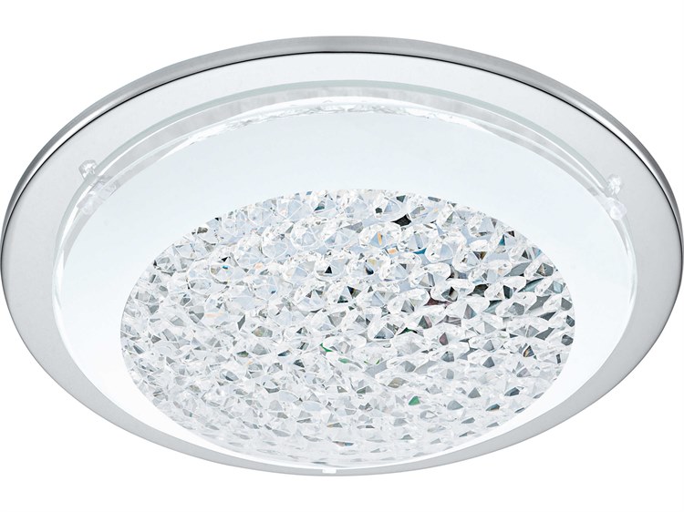 Eglo Acolla 1-Light Chrome Round Flush Mount