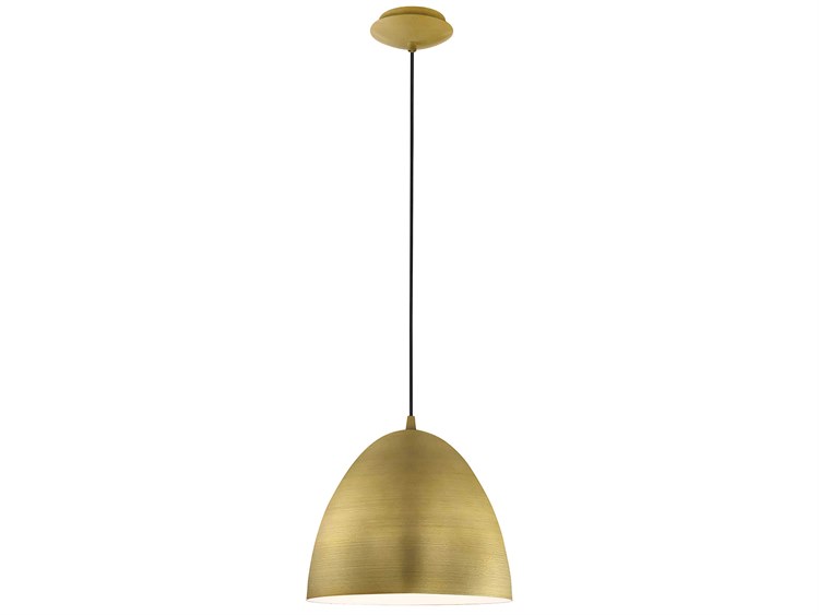 Eglo Coretto 1-Light Brushed Gold Dome Mini Pendant