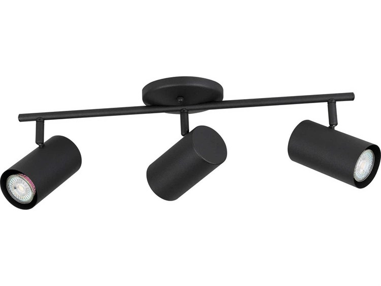 Eglo Calloway 3-Light Structured Black Cylinder Track & Rail Light