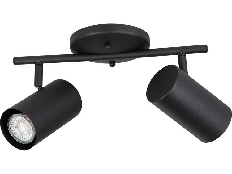 Eglo Calloway 2-Light Structured Black Cylinder Track & Rail Light