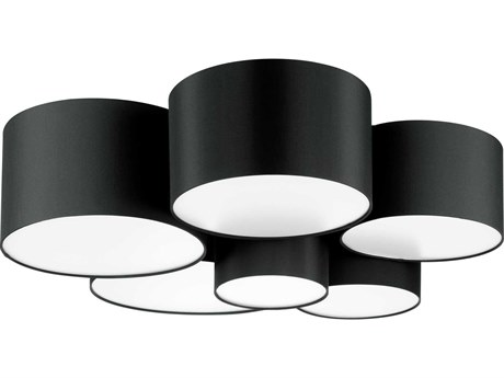 Eglo Pastore 6-Light Black Flush Mount