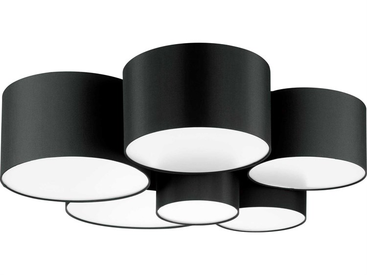 Eglo Pastore 6-Light Black Flush Mount