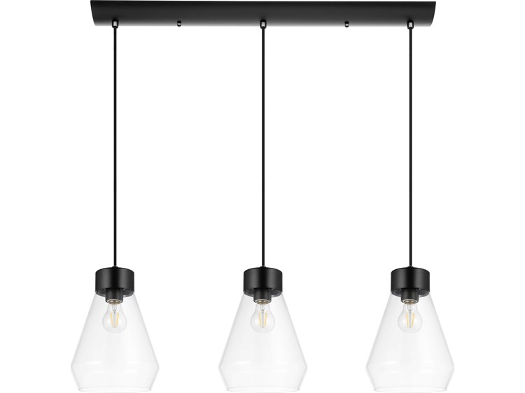 Eglo Montey 3-Light Matte Black Island Pendant