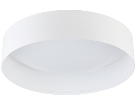 Eglo Ester 1-Light Structured White Round Flush Mount