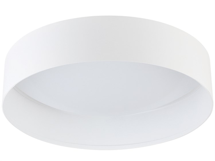 Eglo Ester 1-Light Structured White Round Flush Mount