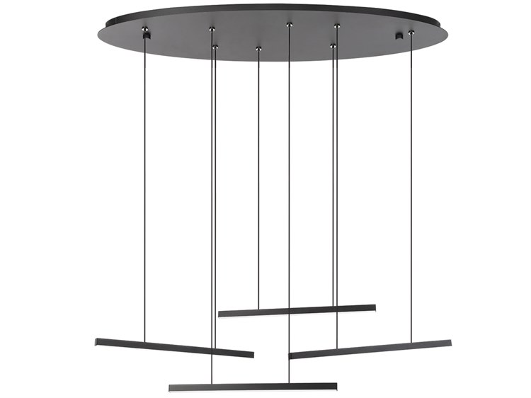 Eglo Lindoza 4-Light Black Linear Pendant