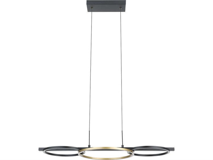 Eglo Boyal Structured Black Gold Round Island Pendant