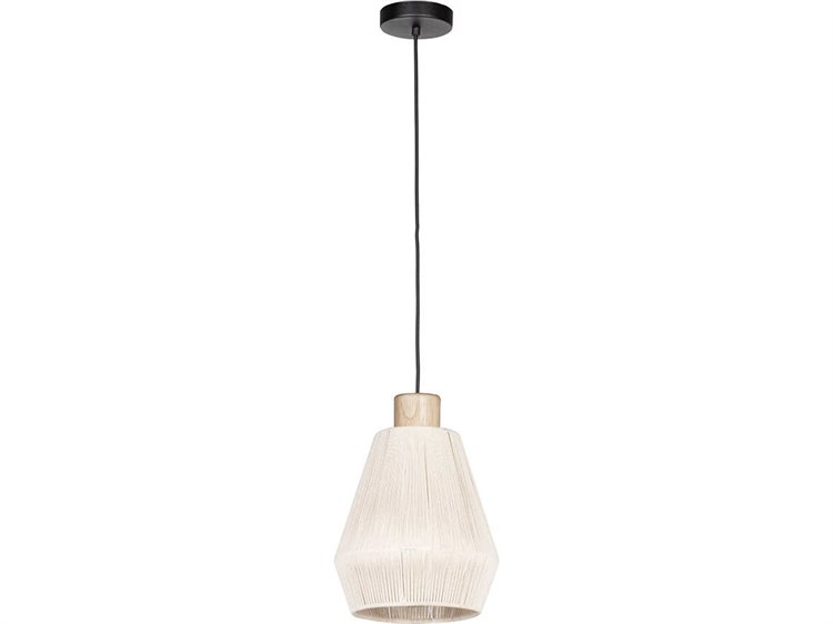 Eglo Lanier 1-Light Black Off White Mini Pendant
