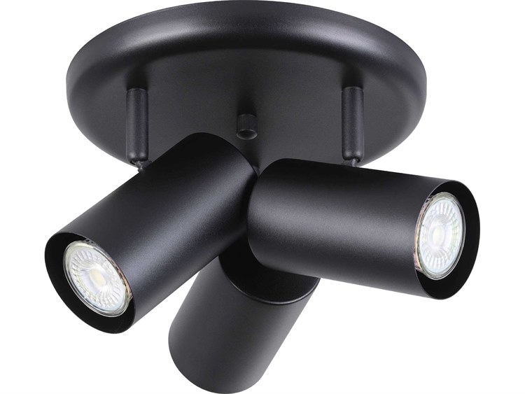Eglo Calloway 3-Light Black Cylinder Track & Rail Light