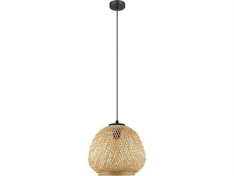 Eglo Dembleby 1-Light Black Brown Pendant