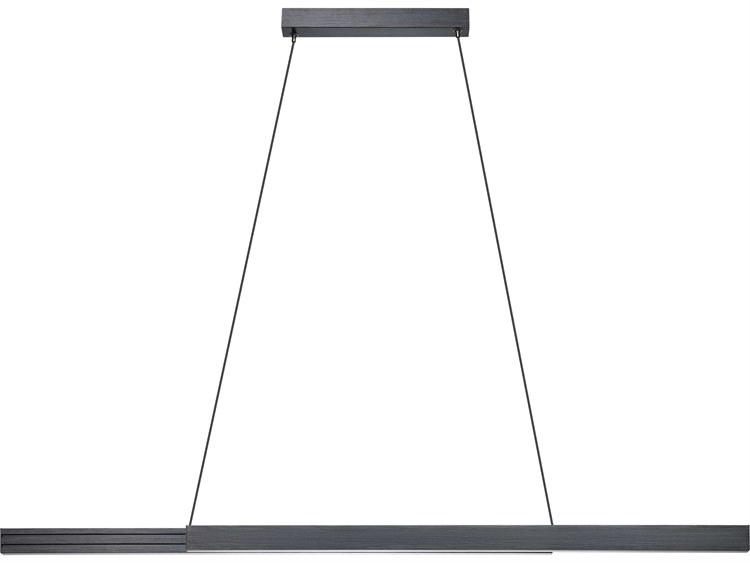 Eglo Montebuono 2-Light Brushed Black Linear Island Pendant