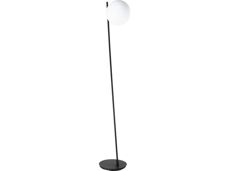 Eglo Rondo Black White Glass Floor Lamp