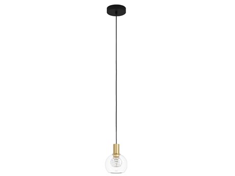 Eglo Terque 1-Light Black Brushed Gold Mini Pendant