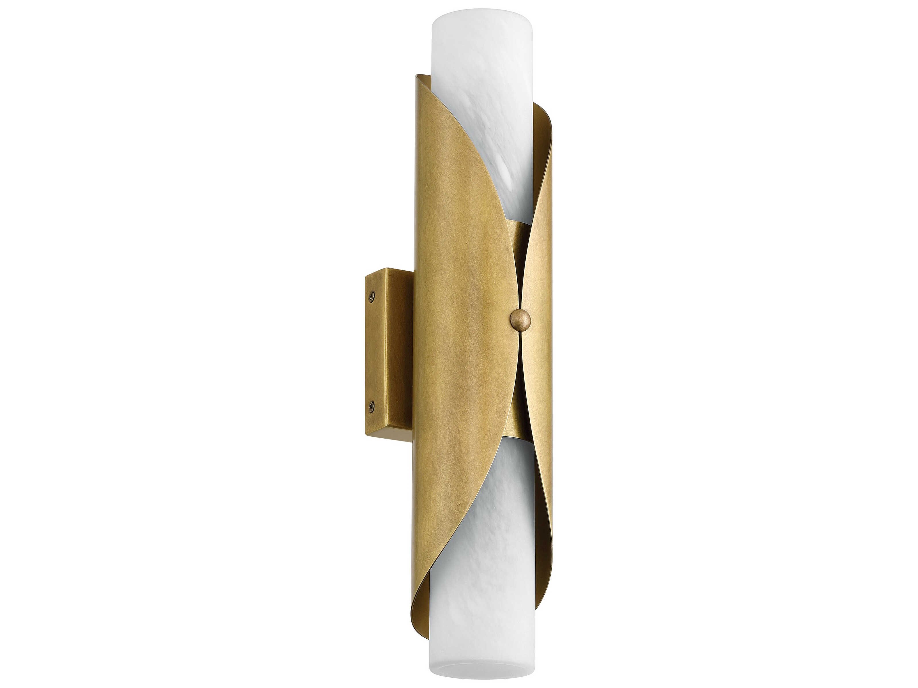 Thesis 207617A Crescendo 2 Light 5.25 inch Natural Brass Wall Sconce Wall Light