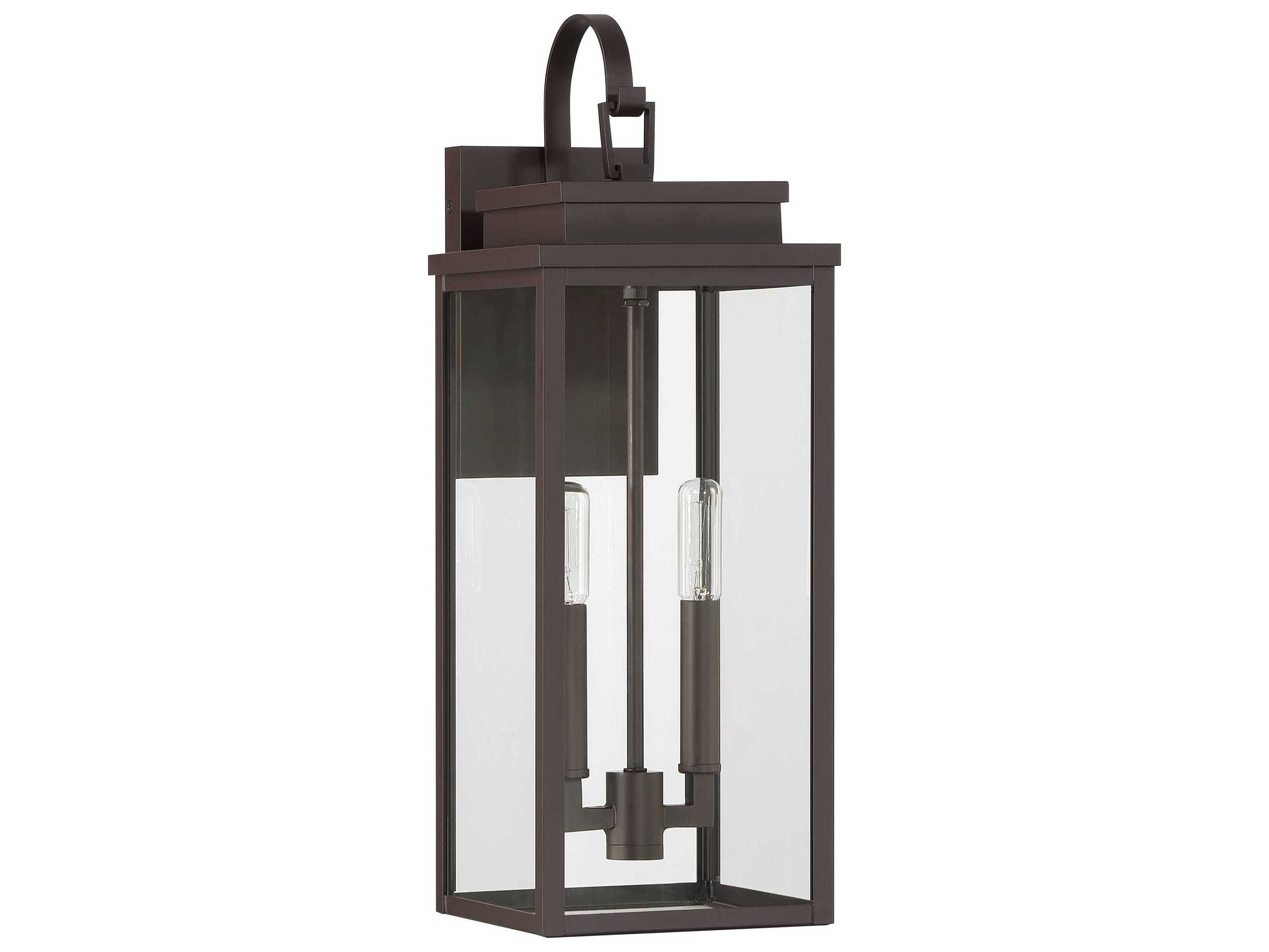 Thesis Hillside 2-Light Outdoor Wall Light in Dark Bronze