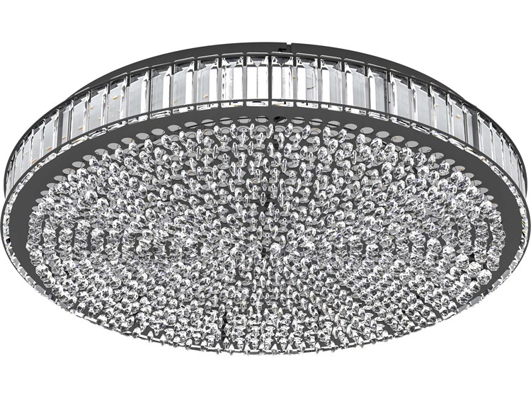 Eglo Balparda 1-Light Black Round Flush Mount