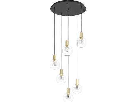 Eglo Terque 6-Light Black Brushed Gold Pendant