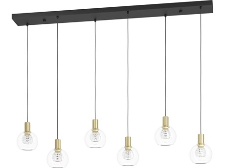 Eglo Terque 6-Light Black Brushed Gold Island Pendant
