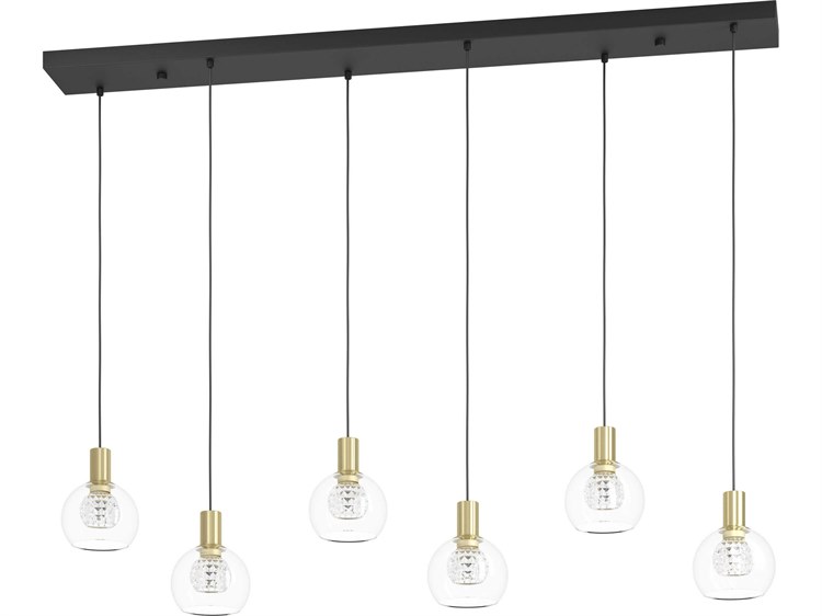 Eglo Terque 6-Light Black Brushed Gold Island Pendant