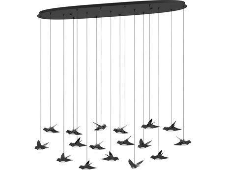 Eglo Paratebueno 17-Light Black Chrome Island Pendant