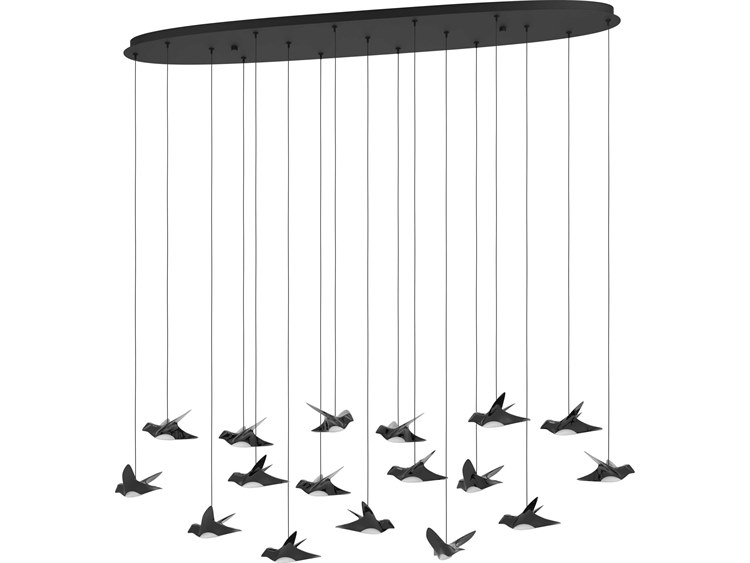 Eglo Paratebueno 17-Light Black Chrome Island Pendant