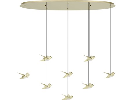 Eglo Paratebueno 8-Light Brass Island Pendant