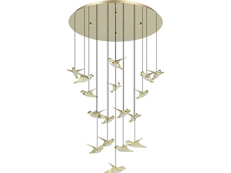 Eglo Paratebueno 17-Light Brass Pendant