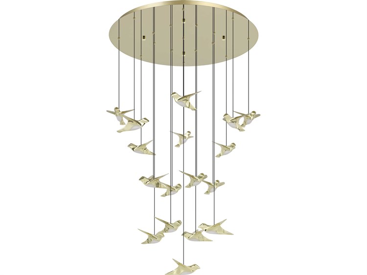 Eglo Paratebueno 17-Light Brass Pendant