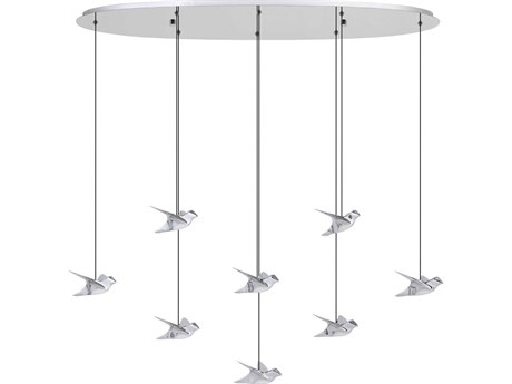 Eglo Paratebueno 8-Light Chrome Island Pendant