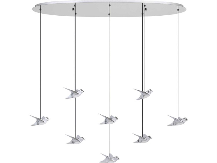 Eglo Paratebueno 8-Light Chrome Island Pendant