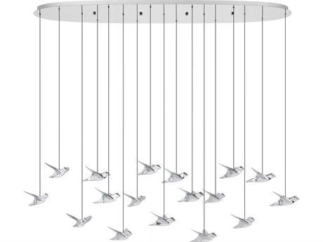 Eglo Paratebueno 17-Light Chrome Island Pendant