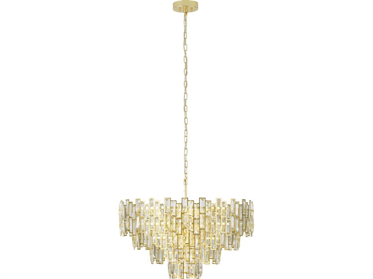 Eglo Calmeilles 10-Light Brass Tiered Chandelier