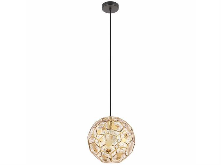 Eglo Skoura 1-Light Black Brass Geometric Mini Pendant