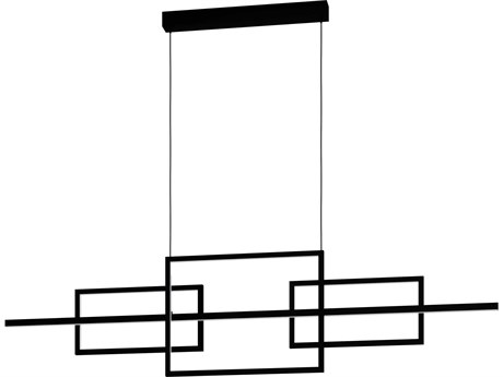 Eglo Puebla 1-Light Black Geometric Island Pendant