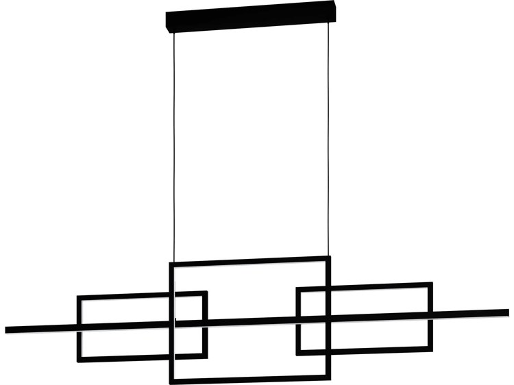 Eglo Puebla 1-Light Black Geometric Island Pendant