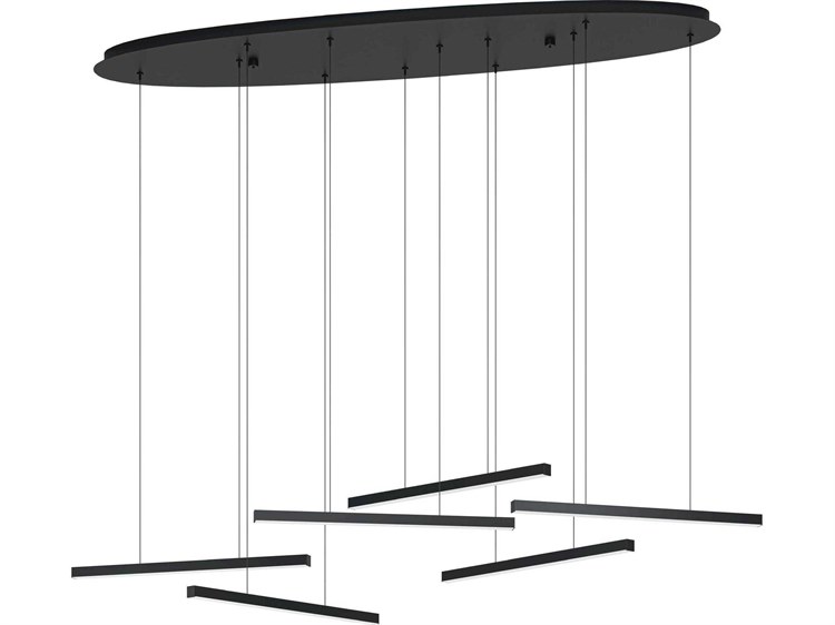 Eglo Lindoza 6-Light Black Linear Island Pendant