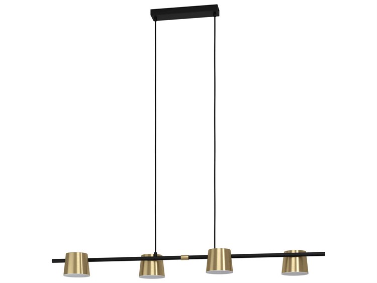 Eglo Altmira 4-Light Structured Black Brass Island Pendant